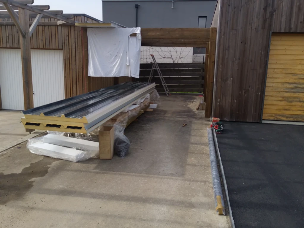 chantier carport en garage autonome (1)